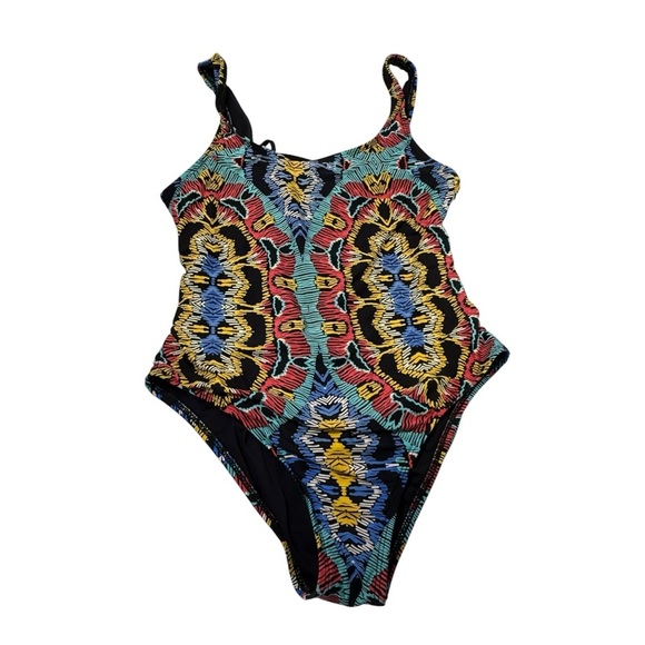 L*Space Moda One Piece | Moroccan Dreams swimsuit high cut corset back size 8 - Picture 2 of 4